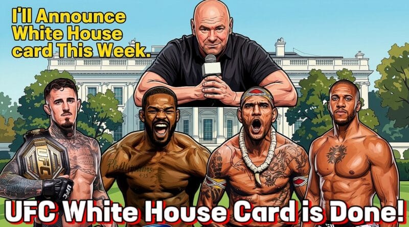 UFC White House Card.Alex Pereira, Jon Jones,Tom aspinall,Ciryl Gane.