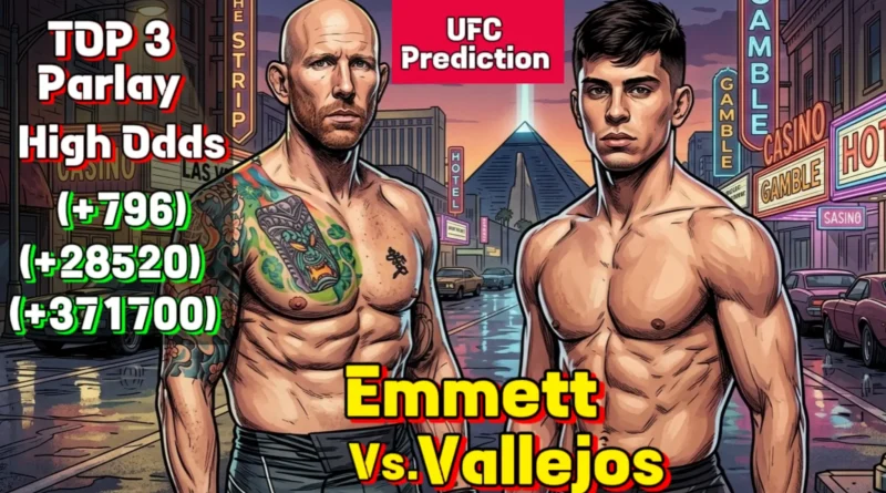 UFC Prediction Emmett Vs Vallejos High Odds Parlay.